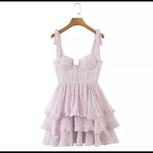 Pink purple dainty dress